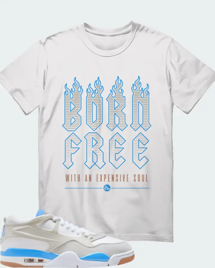 Air Jordan 4 RM University Blue Matching T-Shirt