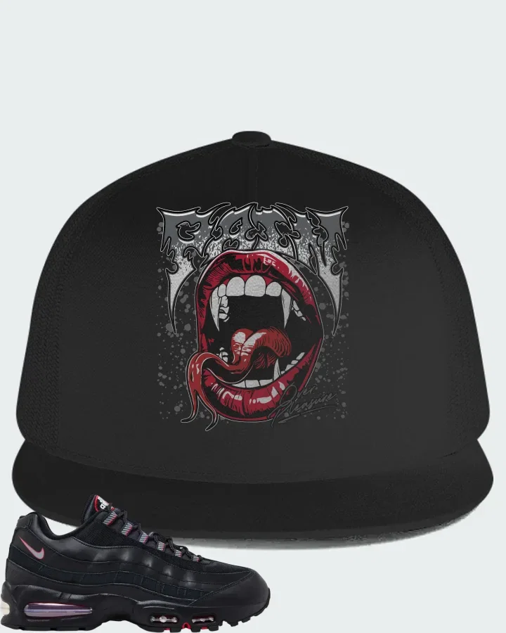 Nike Air Max 95 Big Bubble - Black University Red Matching Hat