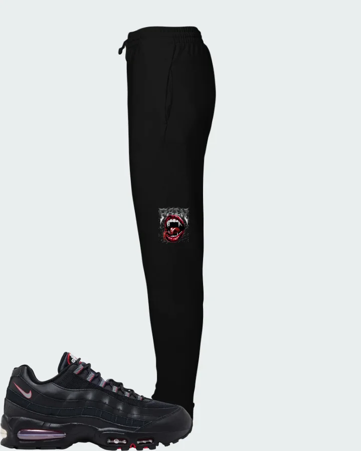 Nike Air Max 95 Big Bubble - Black University Red Matching Joggers