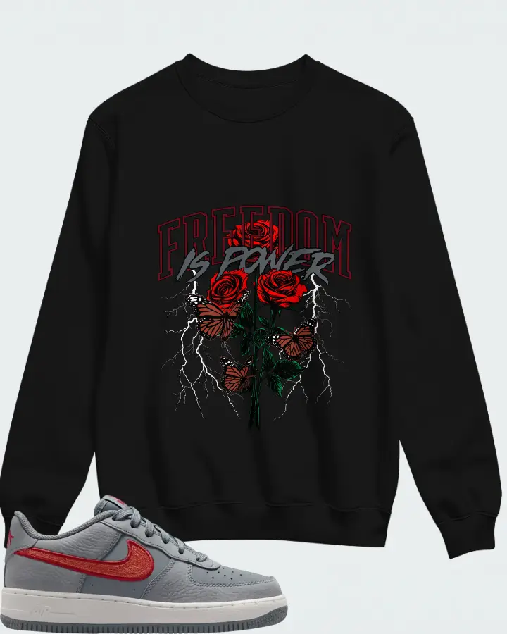 Nike Air Force 1 LV8 3 GS Cool Grey Matching Sweatshirt