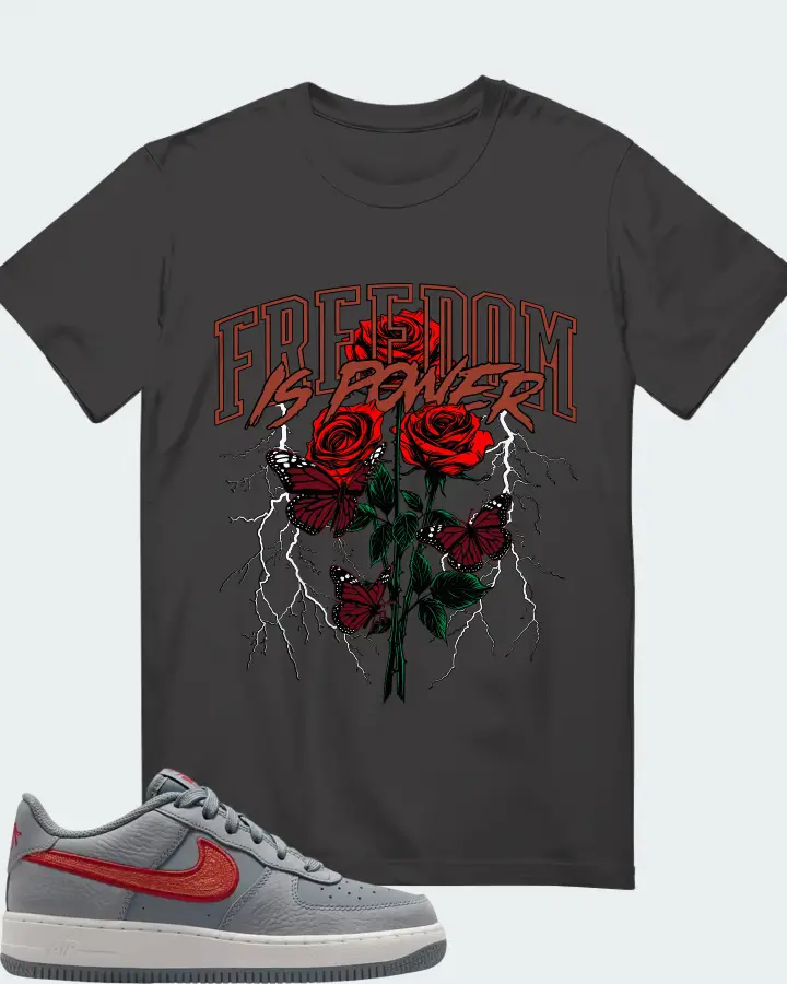 Nike Air Force 1 LV8 3 GS Cool Grey Matching T-Shirt