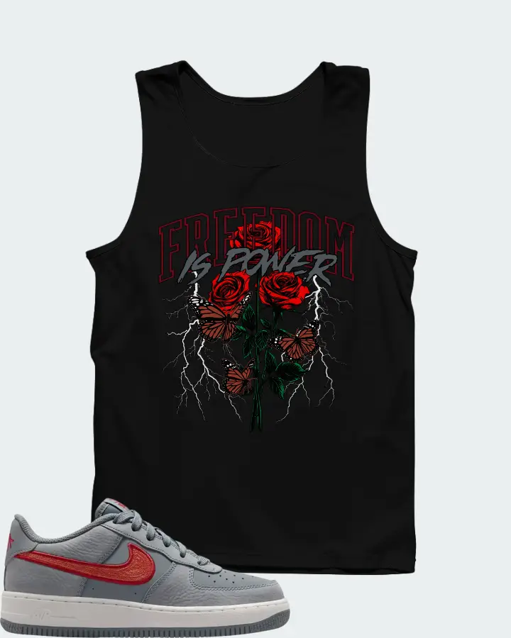 Nike Air Force 1 LV8 3 GS Cool Grey Matching Tank Top