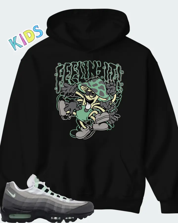 Nike Air Max 95 Big Bubble - Fresh Mint Matching Kid's Hoodie