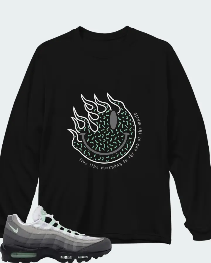 Nike Air Max 95 Big Bubble - Fresh Mint Matching Long Sleeve T-Shirt