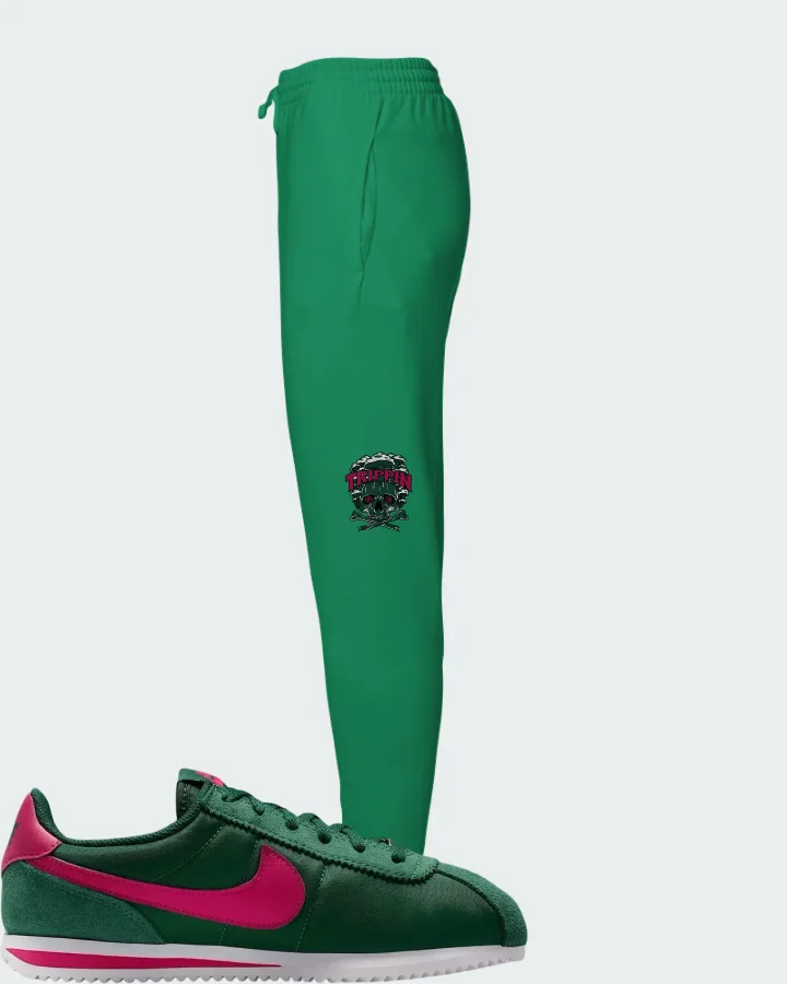 Nike Cortez Textile Gorge Green Wild Cherry Matching Joggers