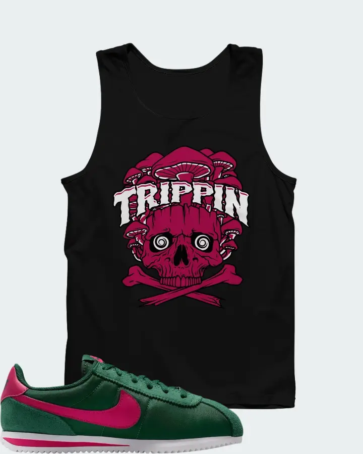 Nike Cortez Textile Gorge Green Wild Cherry Matching Tank Top