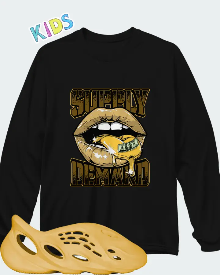Yeezy Foam Runner Ochre Matching Kid's Long Sleeve T-Shirt