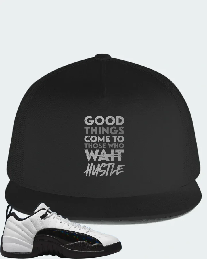 Jordan 12 Low Sneaker Matching Black Hat - Good Things Come
