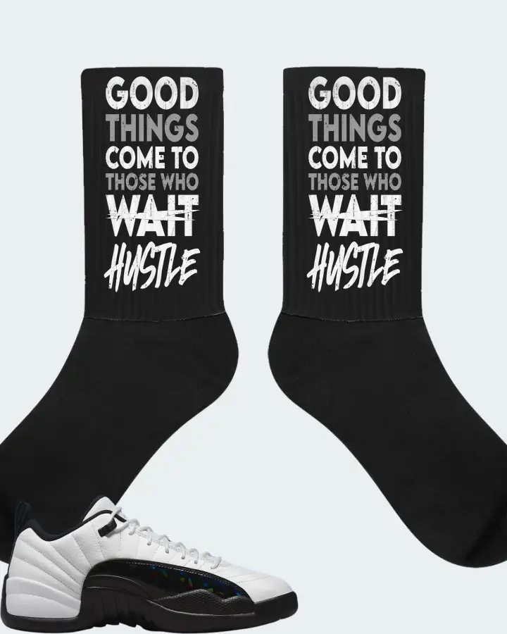 Jordan 12 Low Sneaker Matching Black Socks - Good Things Come