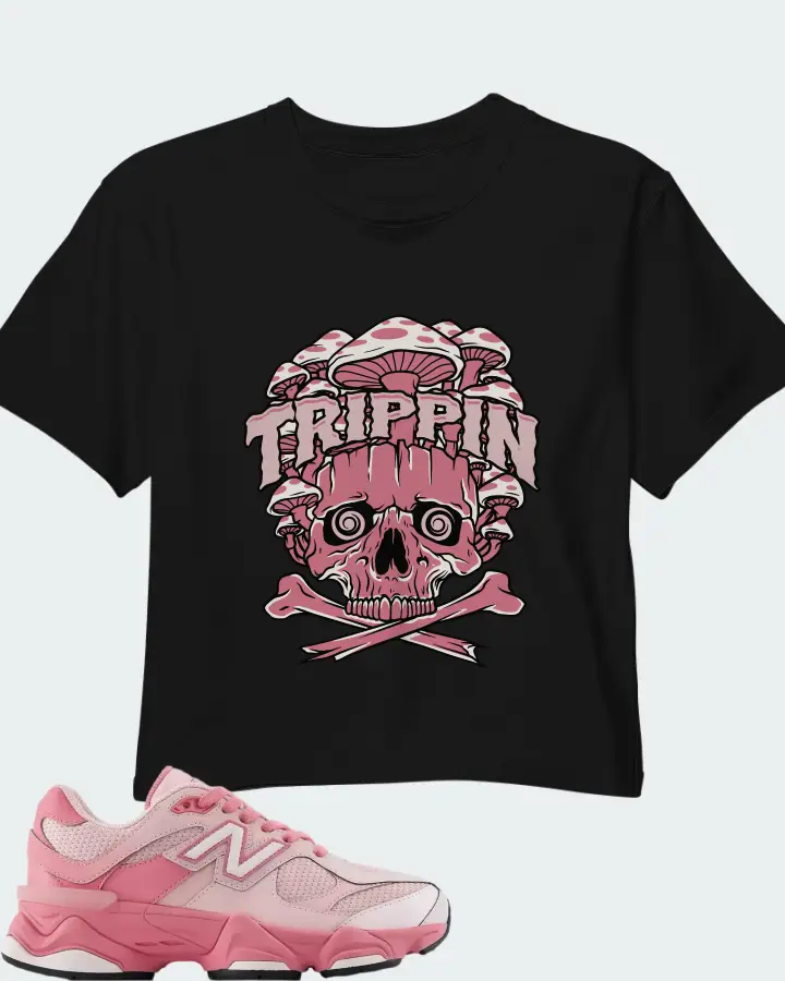 New Balance 9060 Lace Big Kid Pink Salt Matching Crop Top