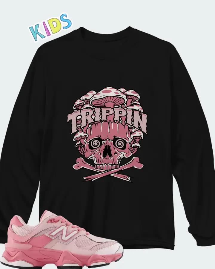 New Balance 9060 Lace Big Kid Pink Salt Matching Kid's Long Sleeve T-Shirt