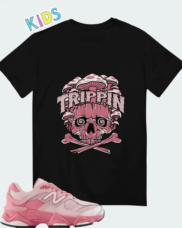 New Balance 9060 Lace Big Kid Pink Salt Matching Kid's T-Shirt
