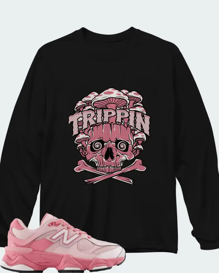 New Balance 9060 Lace Big Kid Pink Salt Matching Long Sleeve T-Shirt