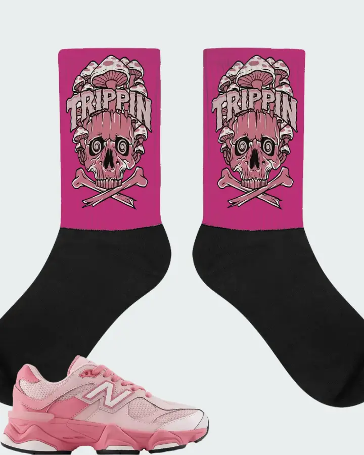 New Balance 9060 Lace Big Kid Pink Salt Matching Socks
