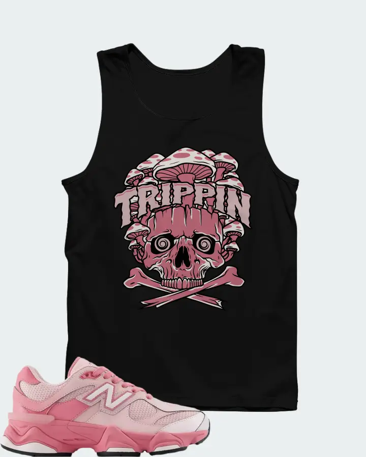 New Balance 9060 Lace Big Kid Pink Salt Matching Tank Top