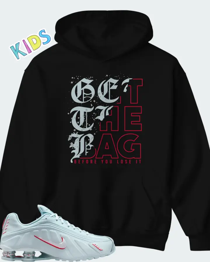 Shox R4 'Glacier Blue and University Red Matching Kid's Hoodie