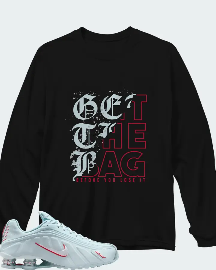 Shox R4 'Glacier Blue and University Red Matching Long Sleeve T-Shirt