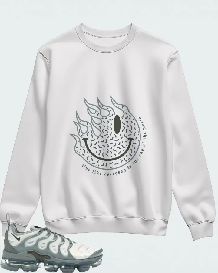 Nike Air VaporMax Plus Light Silver Mica Green (Women's) Matching Sweatshirt