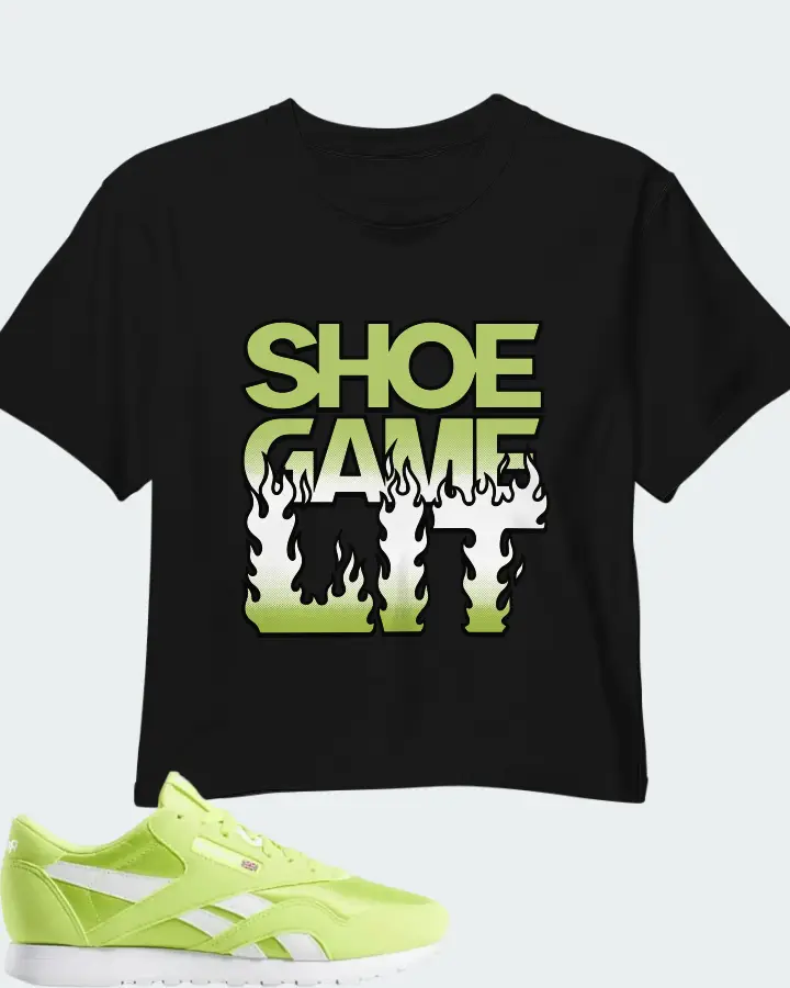 Reebok Classic Nylon Neon Lime Matching Crop Top