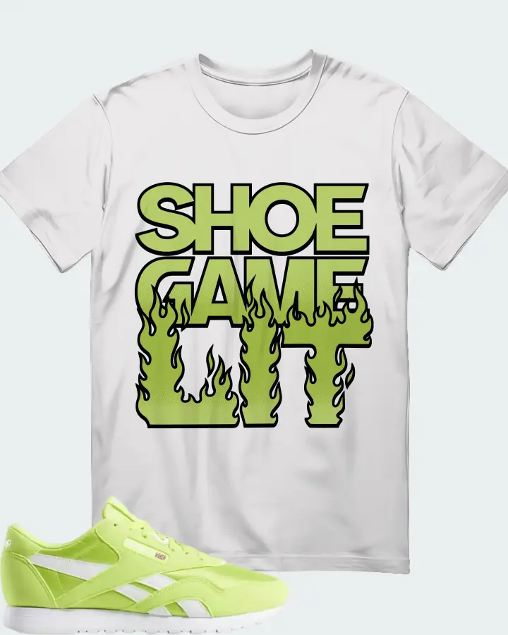 Reebok Classic Nylon Neon Lime Matching T-Shirt