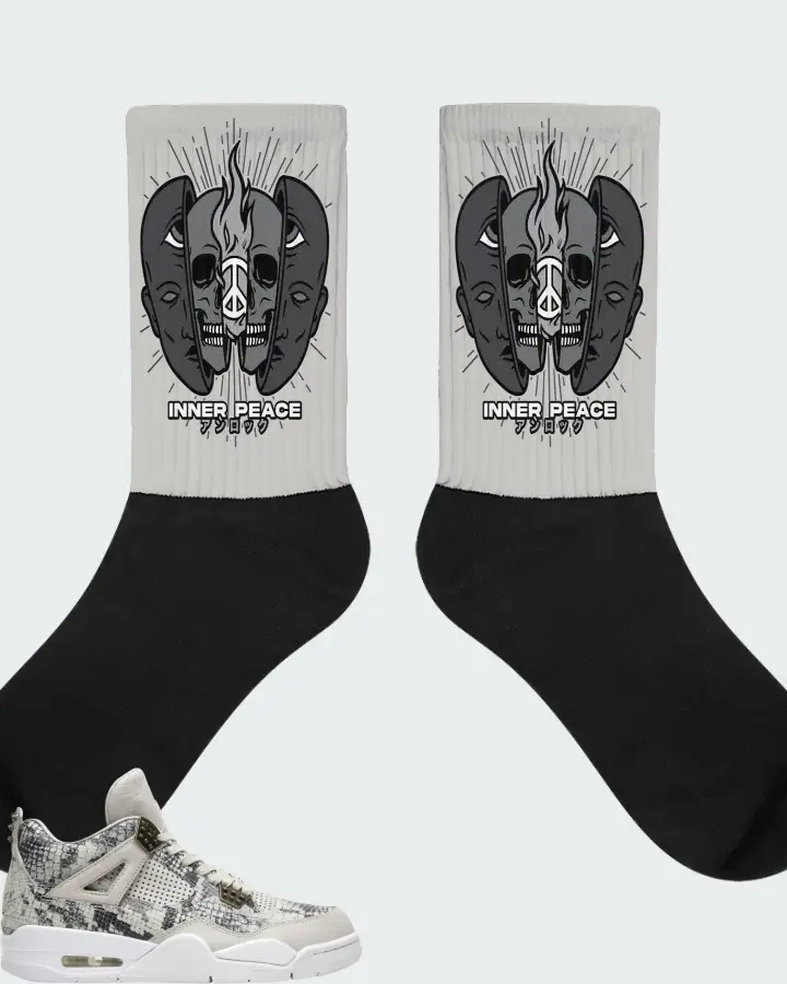 Air Jordan 4 Retro Snakeskin Matching Socks