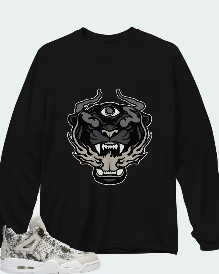 Air Jordan 4 Retro Snakeskin Matching Long Sleeve T-Shirt
