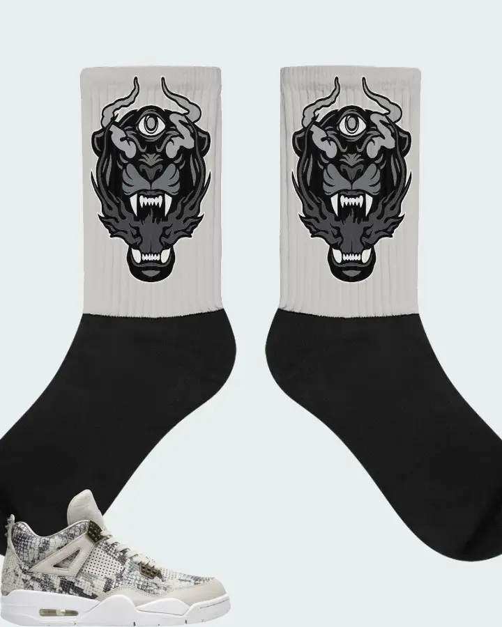 Air Jordan 4 Retro Snakeskin Matching Socks