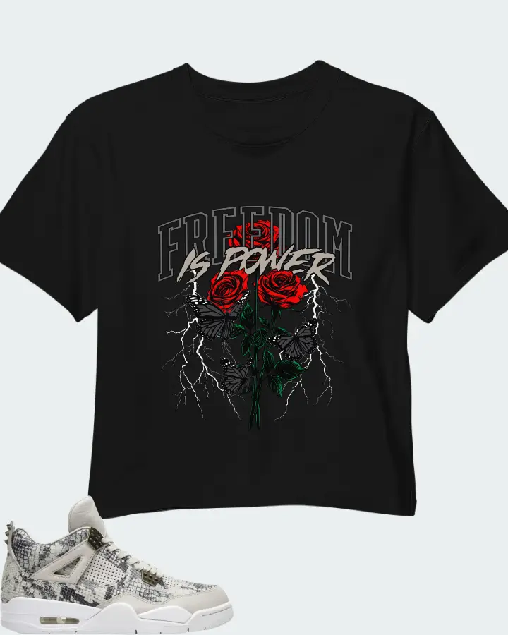 Air Jordan 4 Retro Snakeskin Matching Crop Top