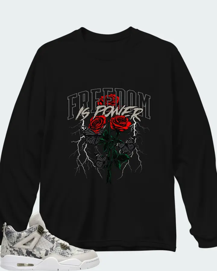 Air Jordan 4 Retro Snakeskin Matching Long Sleeve T-Shirt