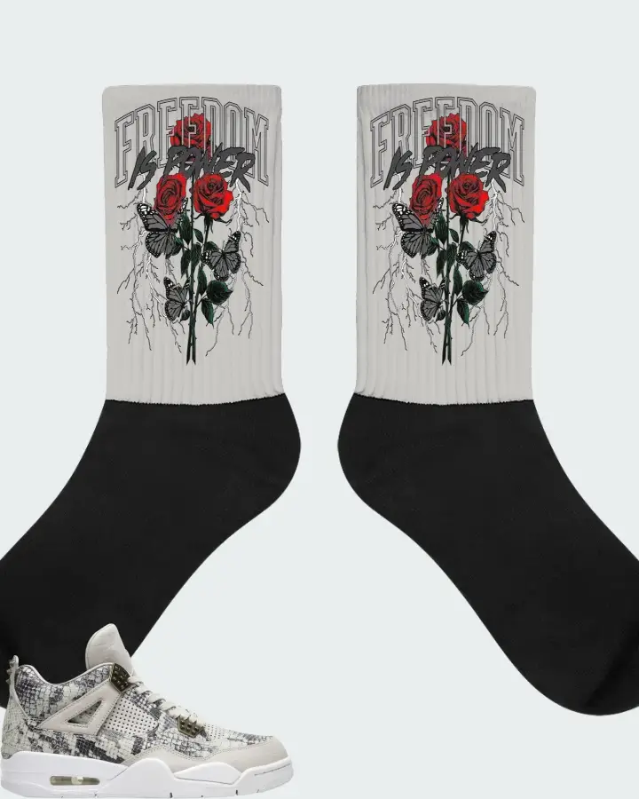 Air Jordan 4 Retro Snakeskin Matching Socks