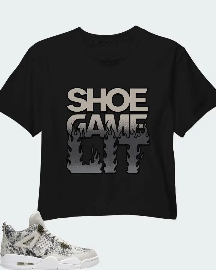 Air Jordan 4 Retro Snakeskin Matching Crop Top