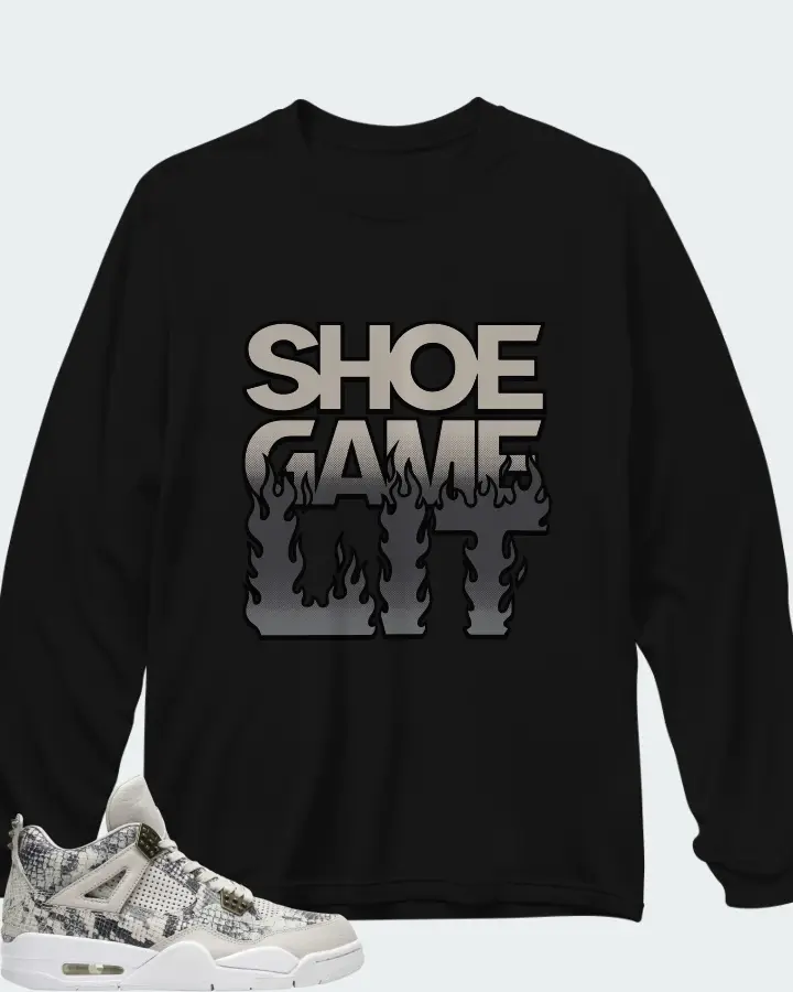 Air Jordan 4 Retro Snakeskin Matching Long Sleeve T-Shirt
