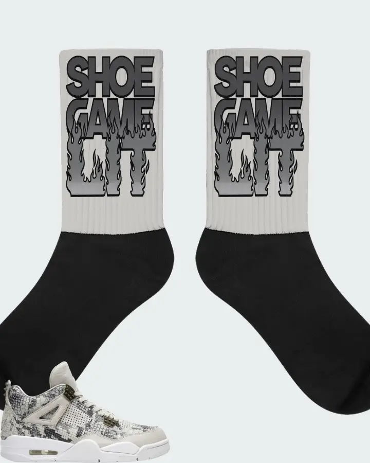 Air Jordan 4 Retro Snakeskin Matching Socks