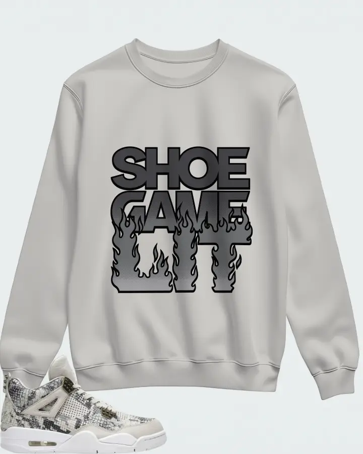 Air Jordan 4 Retro Snakeskin Matching Sweatshirt