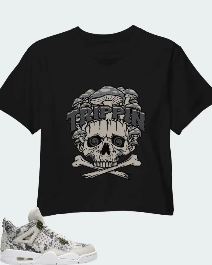 Air Jordan 4 Retro Snakeskin Matching Crop Top