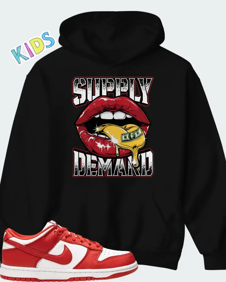 Nike Dunk Low White Red Matching Kid's Hoodie