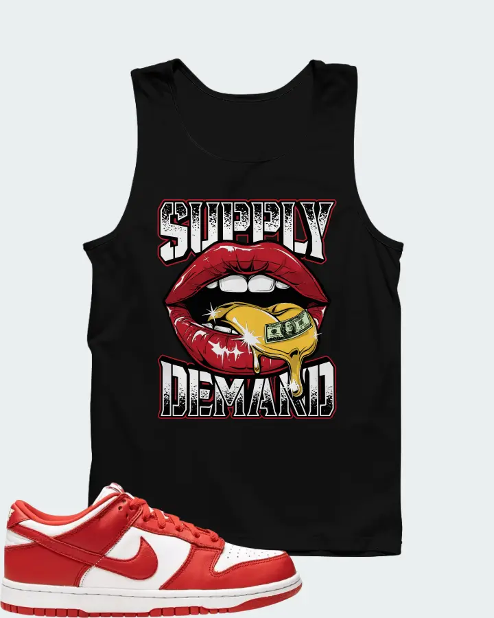 Nike Dunk Low White Red Matching Tank Top