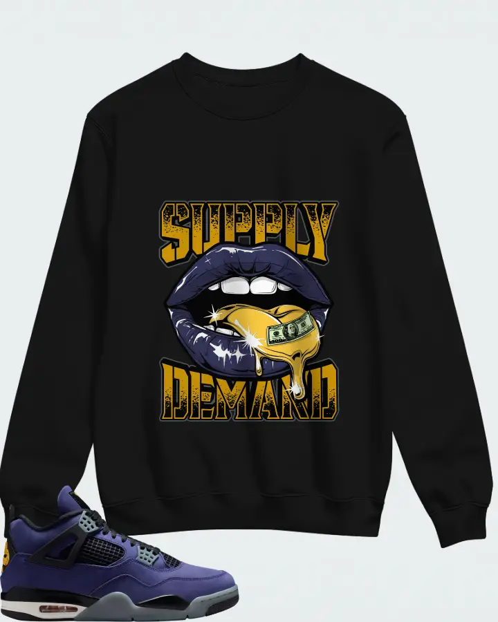 Air Jordan 4 Retro Lakers Matching Sweatshirt