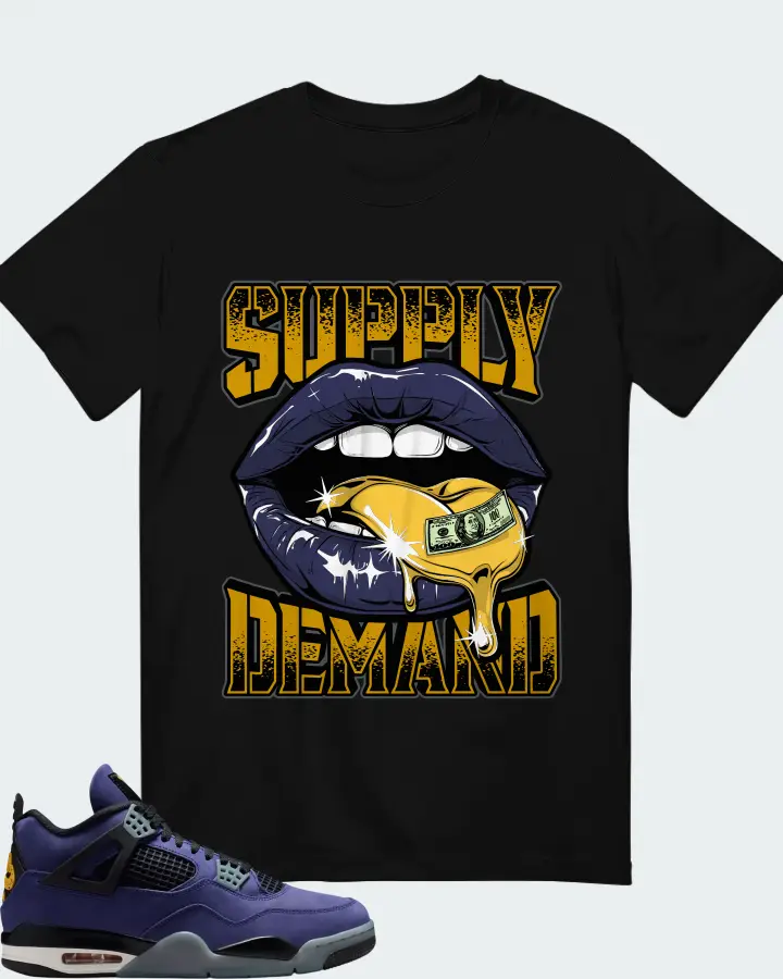 Air Jordan 4 Retro Lakers Matching T-Shirt