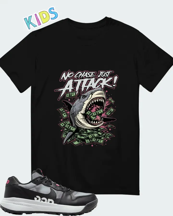 Nike ACG Lowcate SE Wolf Grey Hyper Pink Matching Kid's T-Shirt