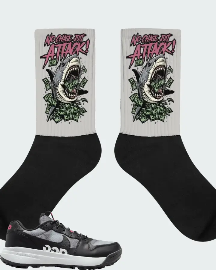 Nike ACG Lowcate SE Wolf Grey Hyper Pink Matching Socks
