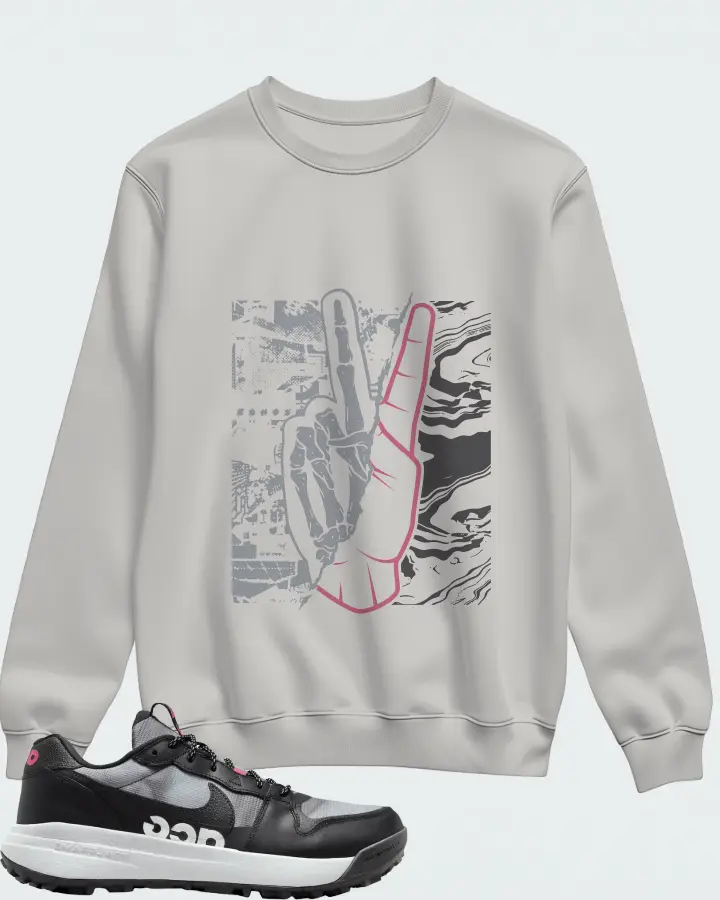 Nike ACG Lowcate SE Wolf Grey Hyper Pink Matching Sweatshirt