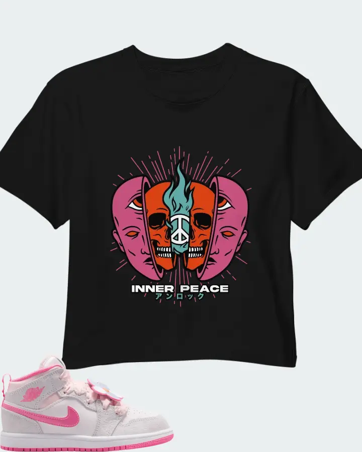 Air Jordan 1 Mid Pink Bloom Matching Crop Top