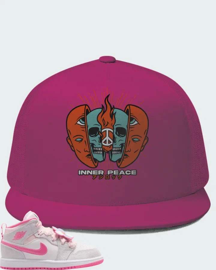 Air Jordan 1 Mid Pink Bloom Matching Hat