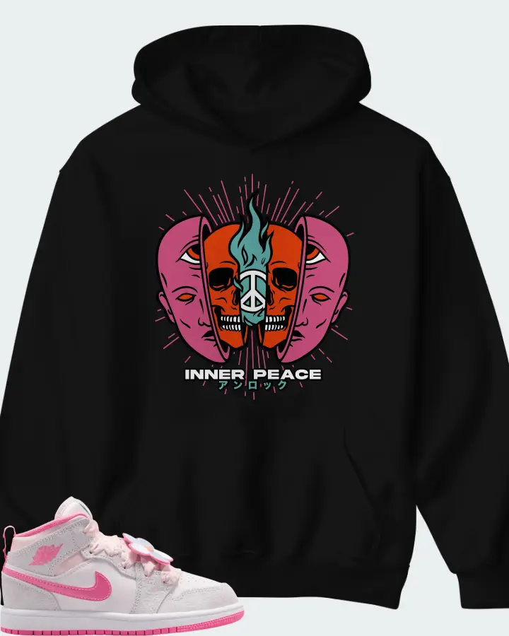 Air Jordan 1 Mid Pink Bloom Matching Hoodie