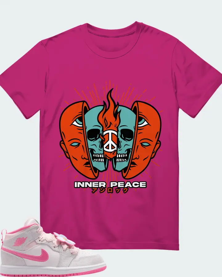 Air Jordan 1 Mid Pink Bloom Matching T-Shirt