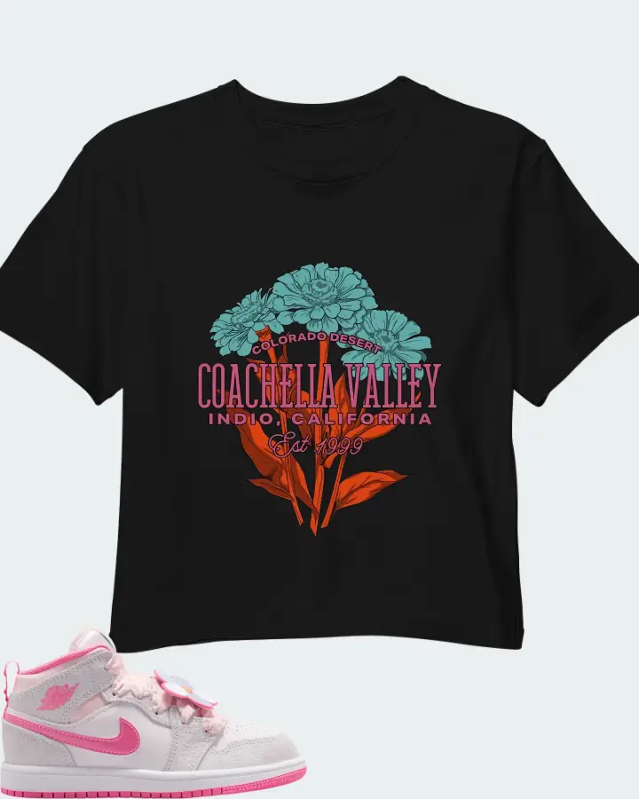 Air Jordan 1 Mid Pink Bloom Matching Crop Top