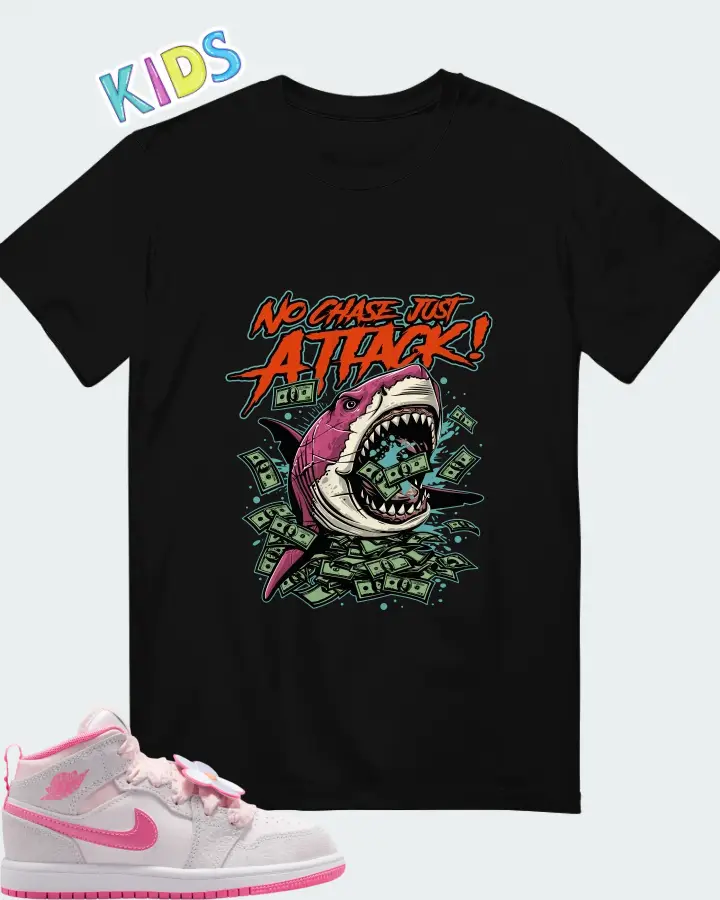 Air Jordan 1 Mid Pink Bloom  Matching Kid's T-Shirt