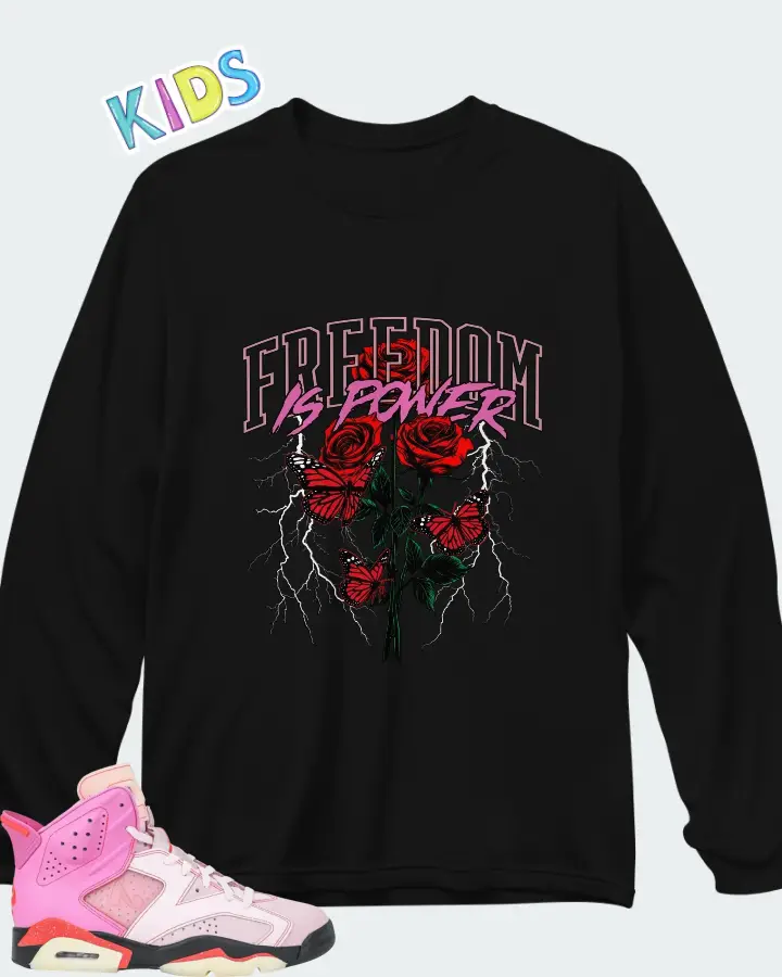 Awake NY x Air Jordan 6 Retro Playful Pink Matching Kid's Long Sleeve T-Shirt
