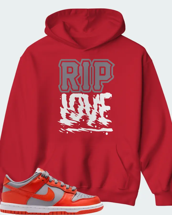 Nike Dunk Low GS Cement Grey Team Orange Matching Hoodie